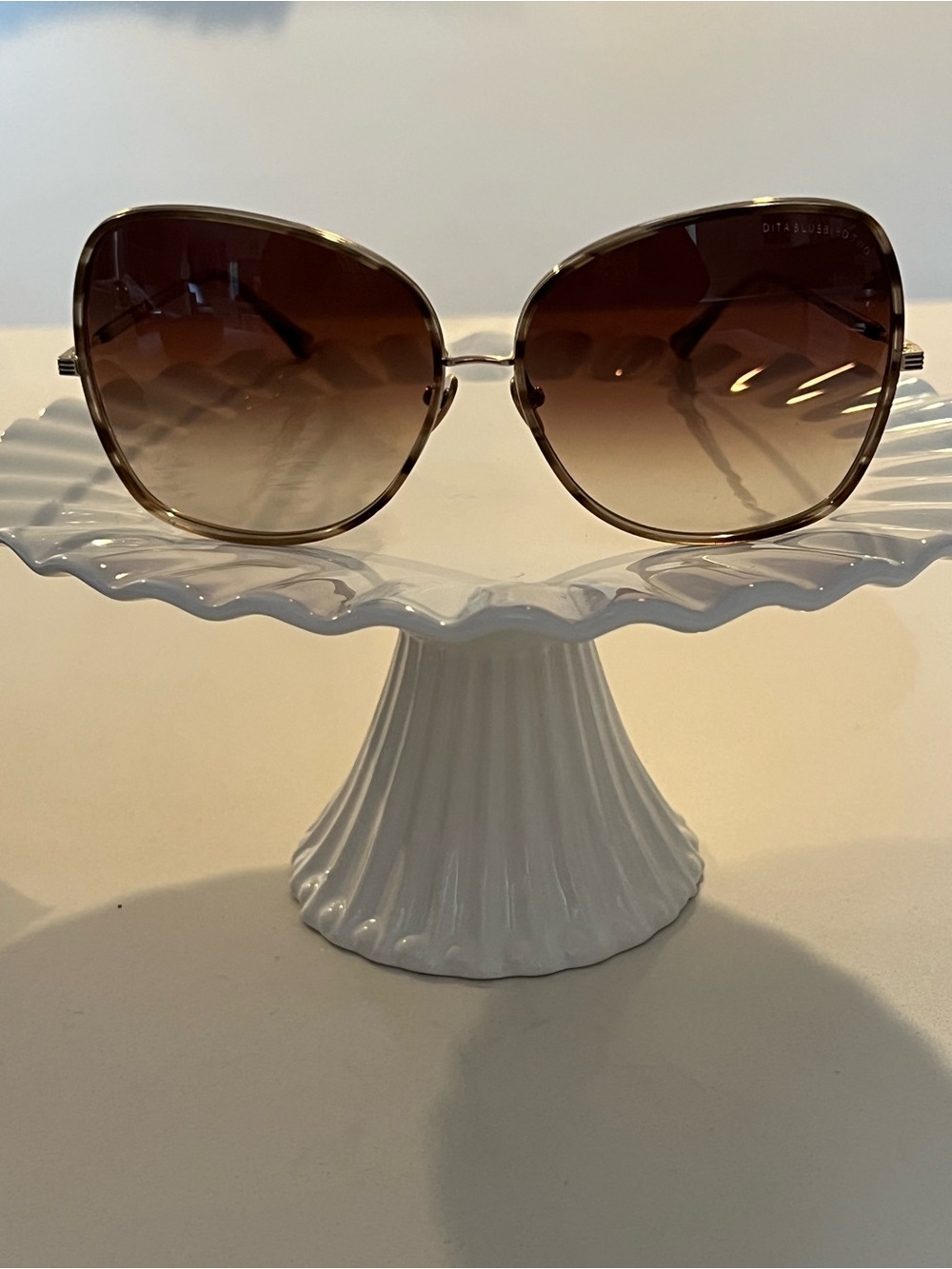 DITA Oversized Brown Gradient Lens Sunglasses